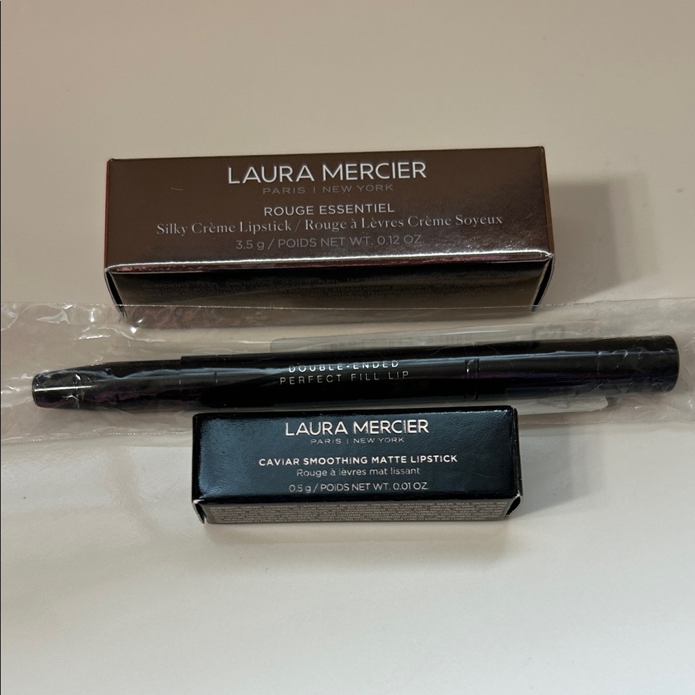 Laura Mercier Rouge Essentiel and Caviar Smoothing Matte Lipstick Set